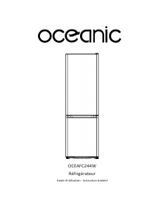 Mode d’emploi Oceanic OCEAFC244W Réfrigérateur combiné