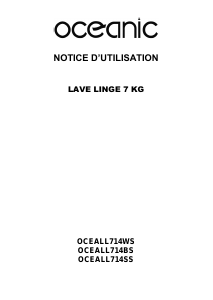 Mode d’emploi Oceanic OCEALL714BS Lave-linge