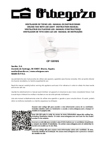 Manual Orbegozo CP 128105 Ventilador de teto