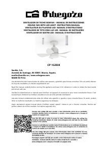 Manual Orbegozo CP 152038 Ventilador de teto