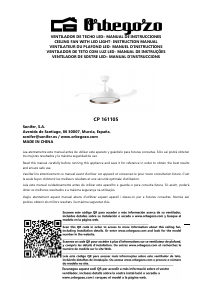 Manual Orbegozo CP 161105 Ventilador de teto