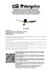 Manual Orbegozo CP 167132 Ventilador de teto