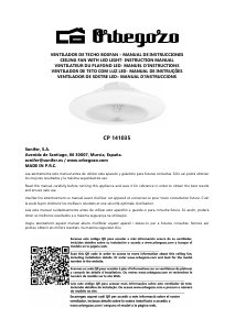 Manual Orbegozo CP 141035 Ventilador de teto