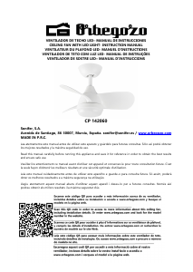 Manual Orbegozo CP 142060 Ventilador de teto
