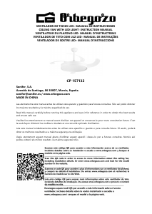 Manual Orbegozo CP 157132 Ventilador de teto