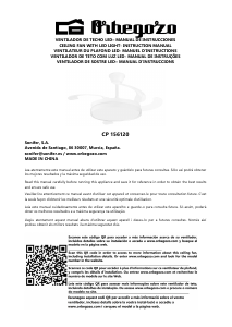 Manual Orbegozo CP 156120 Ventilador de teto
