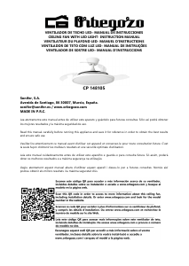 Manual Orbegozo CP 148105 Ventilador de teto