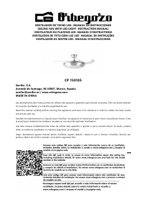Manual Orbegozo CP 159105 Ventilador de teto
