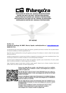 Manual Orbegozo CP 143142 Ventilador de teto