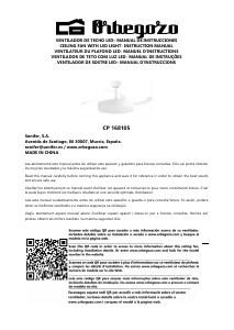 Manual Orbegozo CP 168105 Ventilador de teto