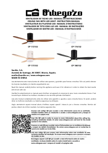 Manual Orbegozo CP 180132 Ventilador de teto