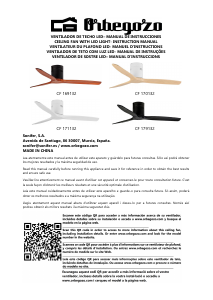 Manual Orbegozo CF 169132 Ventilador de teto