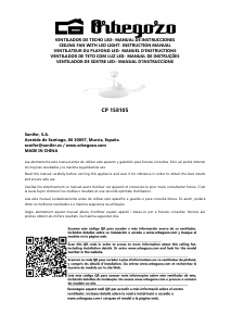 Manual Orbegozo CP 158105 Ventilador de teto