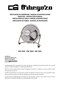 Mode d’emploi Orbegozo PW 1027 Ventilateur
