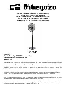 Mode d’emploi Orbegozo SF 5045 Ventilateur