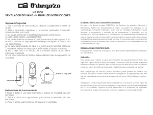 Mode d’emploi Orbegozo HF 2500 Ventilateur