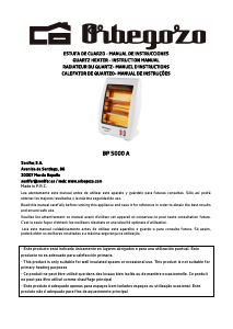 Manual Orbegozo BP 5000 A Aquecedor