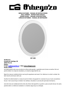 Manual de uso Orbegozo ESP 1000 Espejo