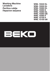 Priručnik BEKO WML 15080 DB Stroj za pranje rublja