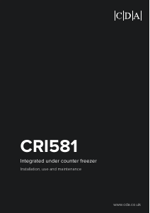 Manual CDA CRI581 Freezer