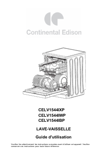 Mode d’emploi Continental Edison CELV1544IWP Lave-vaisselle