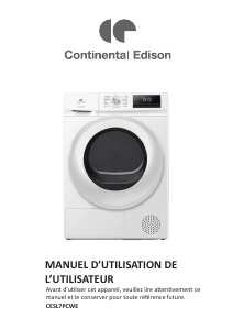 Bruksanvisning Continental Edison CESL7PCWE Torktumlare