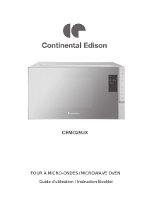 Mode d’emploi Continental Edison CEMO25UX Micro-onde
