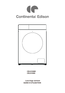 Mode d’emploi Continental Edison CELS106S Lave-linge séchant