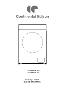 Mode d’emploi Continental Edison CELL1012DDS1 Lave-linge