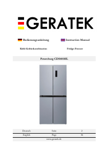 Manual Geratek Petersburg CDS4010IL Fridge-Freezer