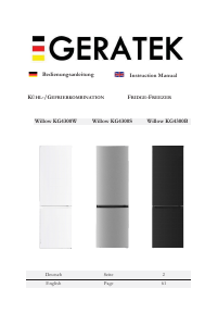 Manual Geratek Willow KG4300W Fridge-Freezer