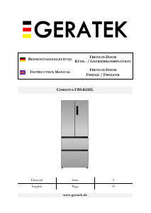 Manual Geratek Cordova FBS4020IL Fridge-Freezer