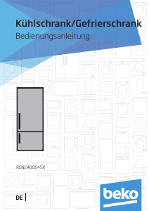 Bedienungsanleitung BEKO RCNE400E45X Kühl-gefrierkombination