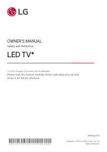 Handleiding LG 32LN340CBLD LED televisie