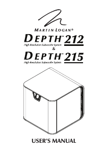 Bruksanvisning MartinLogan Depth 215 Subbas