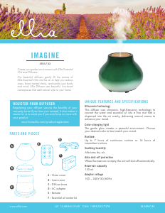 Bruksanvisning Ellia ARM-745 Imagine Aromspridare