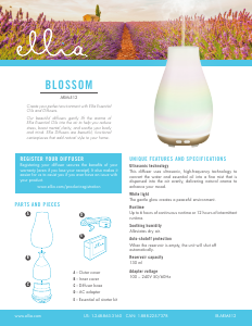 Bruksanvisning Ellia ARM-512 Blossom Aromspridare