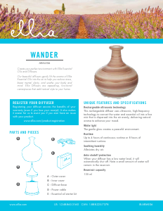 Bruksanvisning Ellia ARM-506 Wander Aromspridare