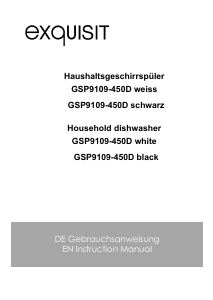 Bruksanvisning Exquisit GSP9109-450D Diskmaskin