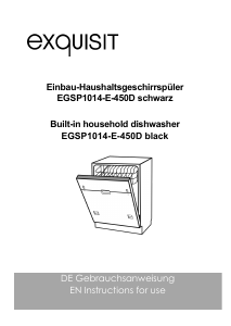 Manual Exquisit EGSP1014-E-450D Dishwasher