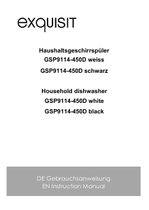 Bruksanvisning Exquisit GSP9114-450D Diskmaskin