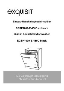 Bruksanvisning Exquisit EGSP1009-E-450D Diskmaskin