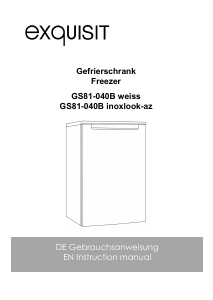 Bedienungsanleitung Exquisit GS81-040B Gefrierschrank