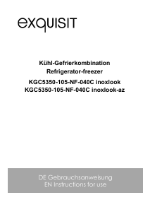 Bedienungsanleitung Exquisit KGC5350-105-NF-040C Kühl-gefrierkombination