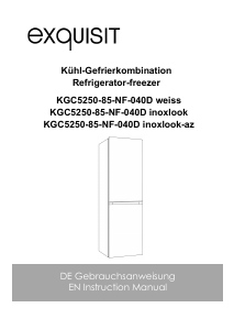 Bedienungsanleitung Exquisit KGC5250-85-NF-040D Kühl-gefrierkombination