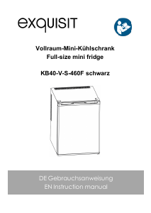 Bedienungsanleitung Exquisit KB 40-V-S-460F Kühlschrank