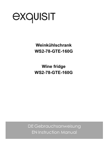 Bruksanvisning Exquisit WS2-78-GTE-160G Vinkyl
