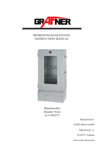 Bedienungsanleitung Grafner RO23401 Räucherofen