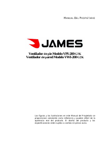 Manual de uso James VPI-200 G3K Ventilador