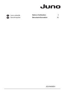 Mode d’emploi Juno JGVN456E4 Lave-vaisselle